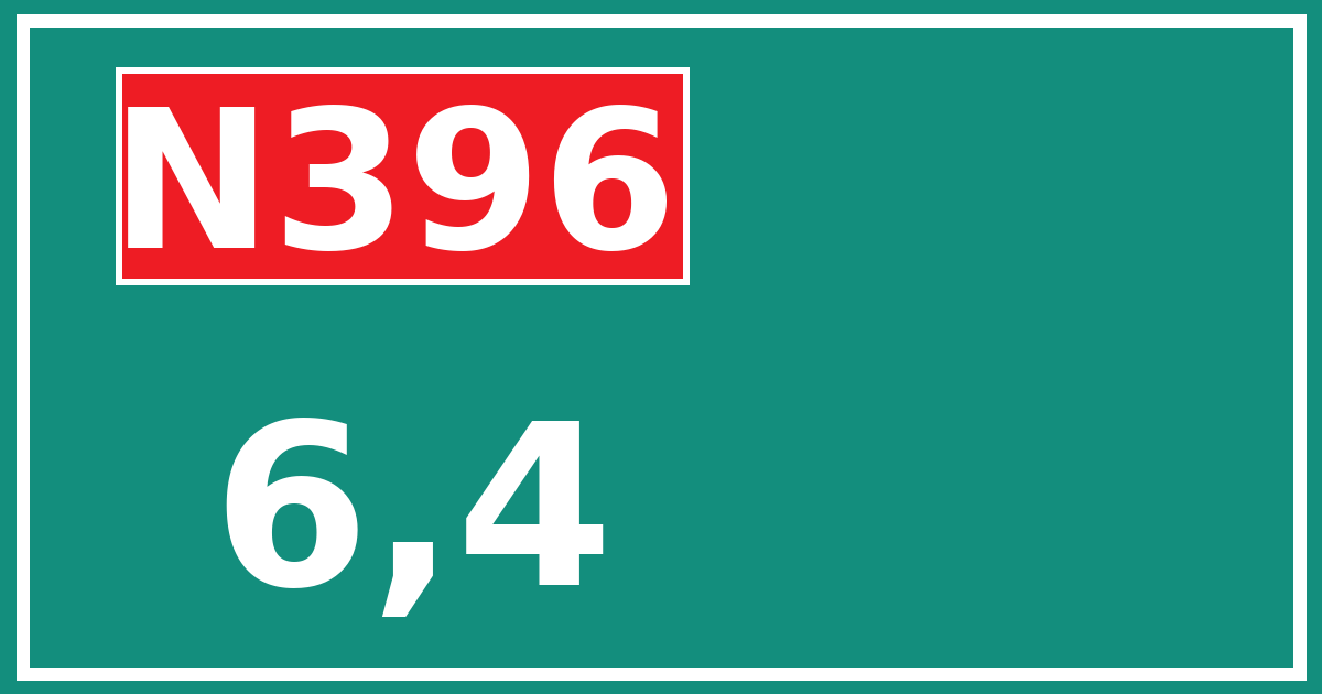 Hectometerbord N396 6,4
