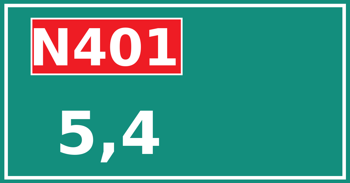 Hectometerbord N401 5,4