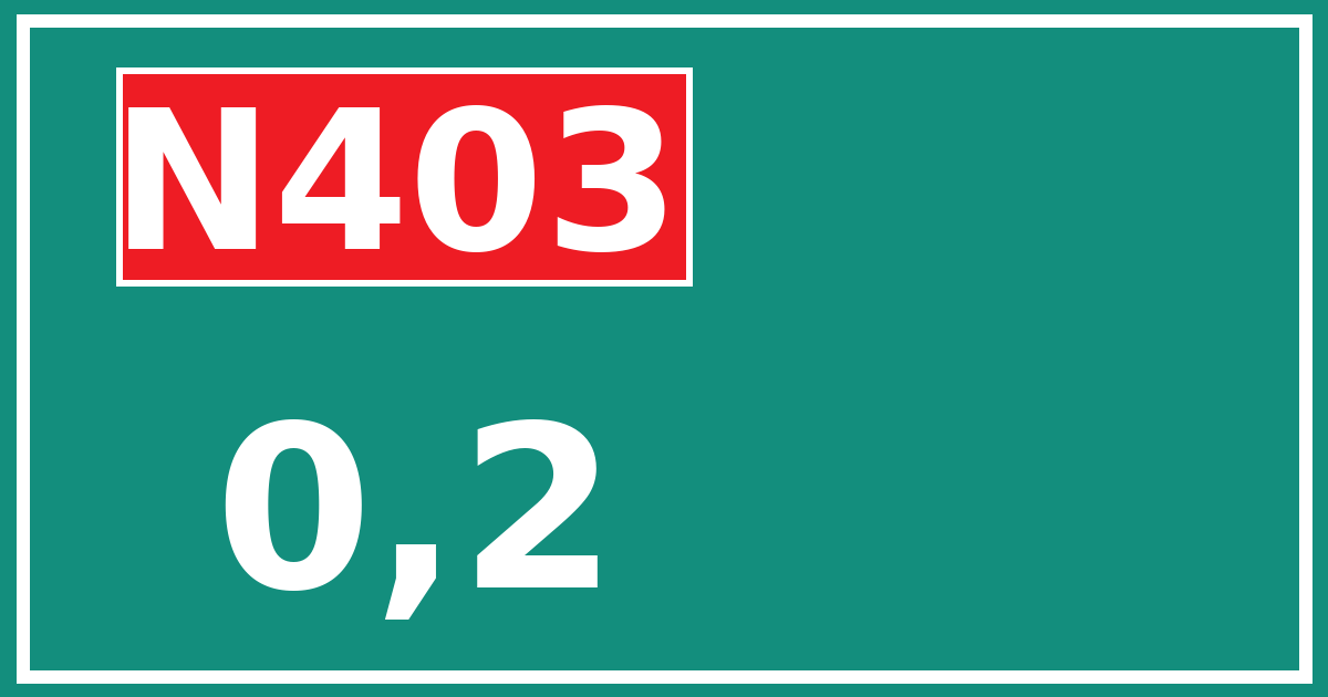 Hectometerbord N403 0,2