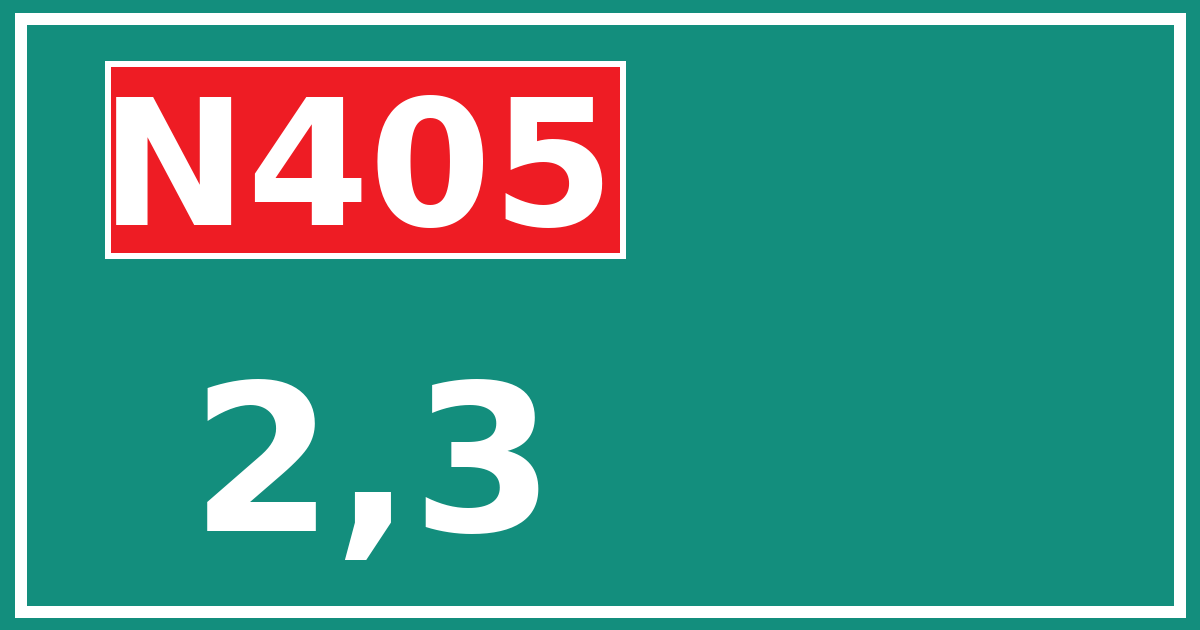 Hectometerbord N405 2,3