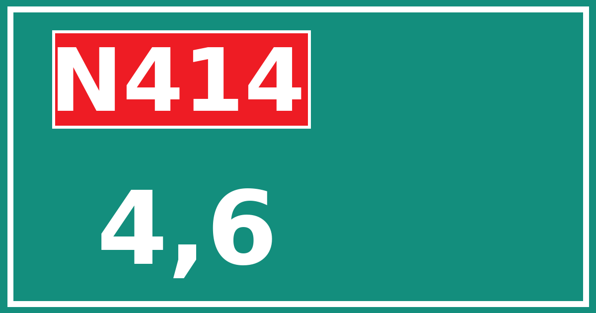 Hectometerbord N414 4,6