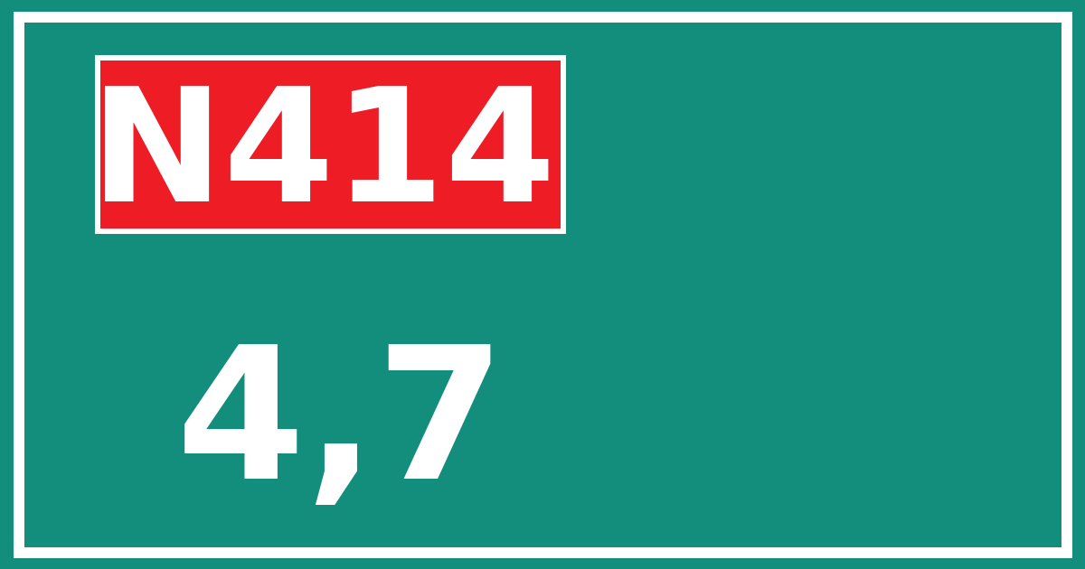 Hectometerbord N414 4,7