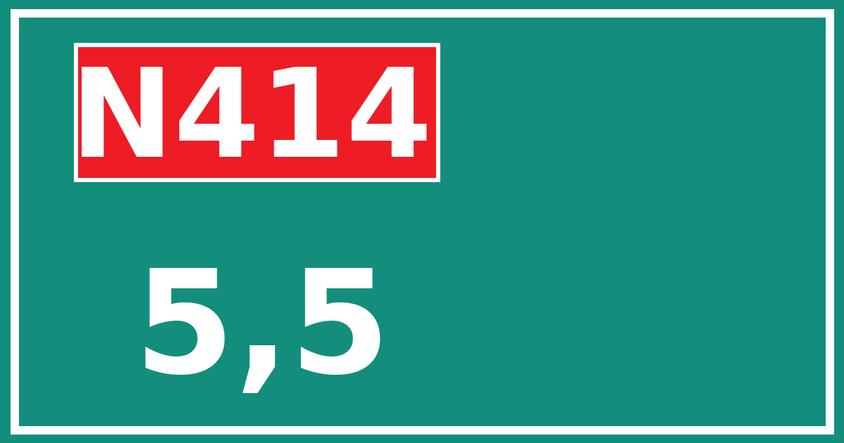 Hectometerbord N414 5,5