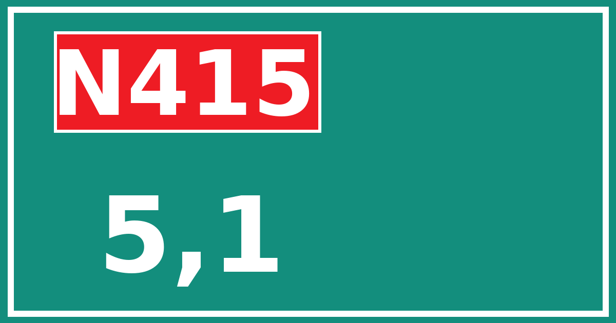 Hectometerbord N415 5,1