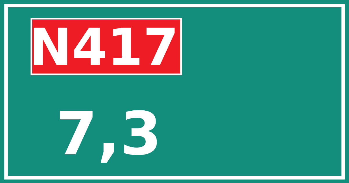 Hectometerbord N417 7,3