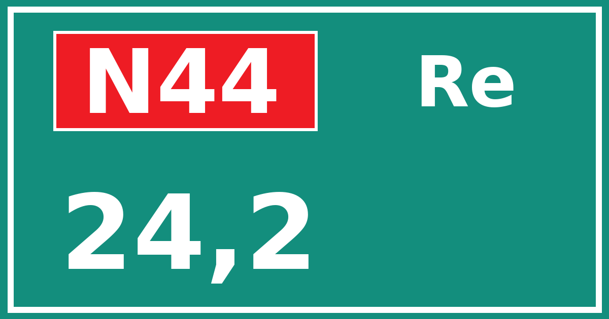 Hectometerbord N44 24,2 zijde Re
