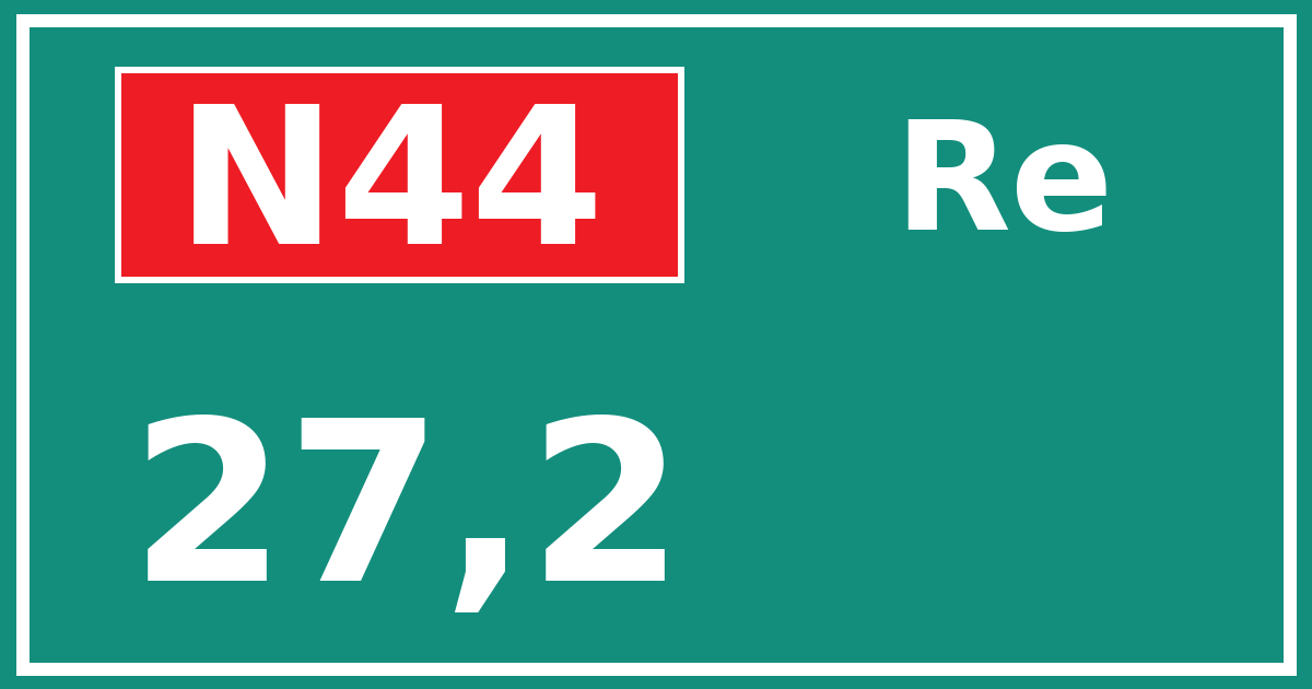 Hectometerbord N44 27,2 zijde Re