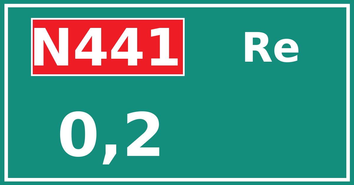 Hectometerbord N441 0,2 zijde Re