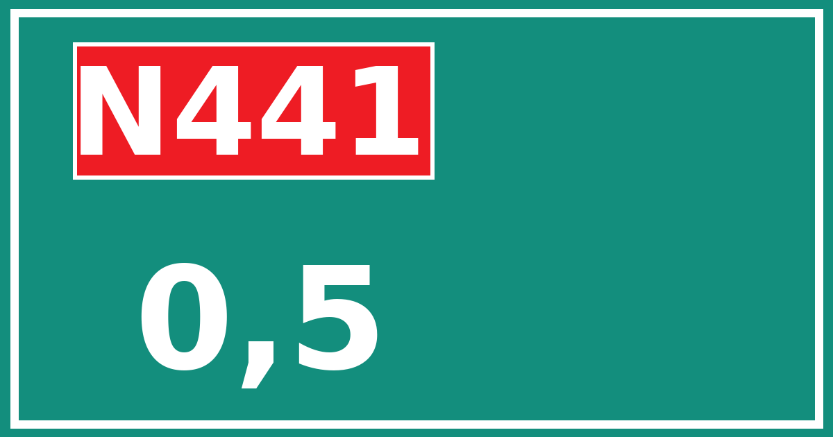 Hectometerbord N441 0,5