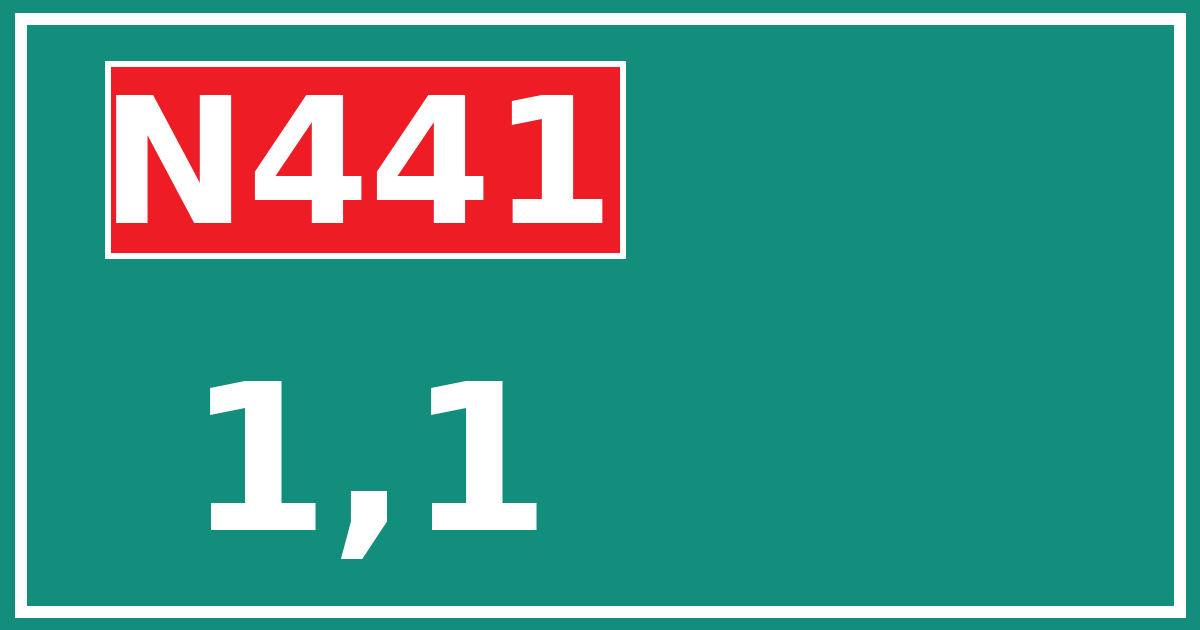 Hectometerbord N441 1,1