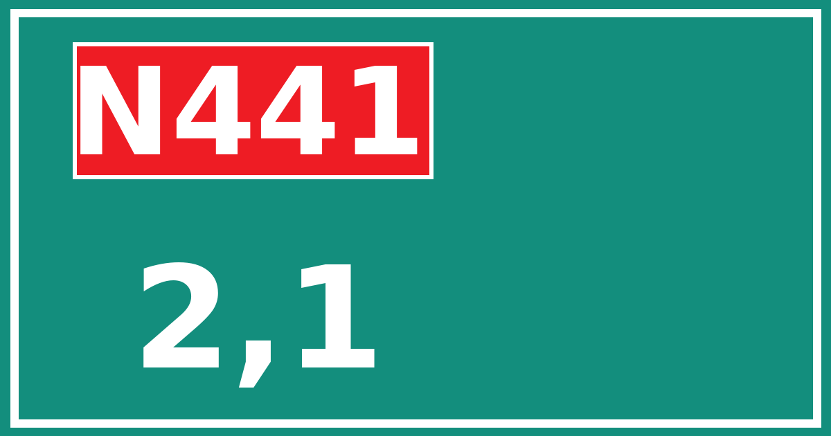 Hectometerbord N441 2,1