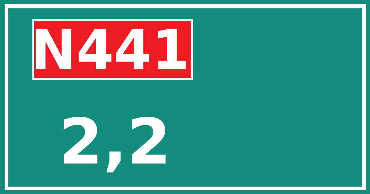 Hectometerbord N441 2,2