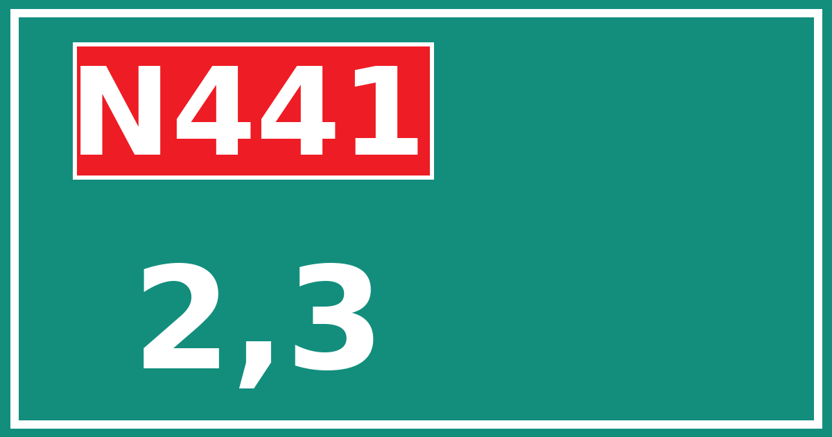Hectometerbord N441 2,3