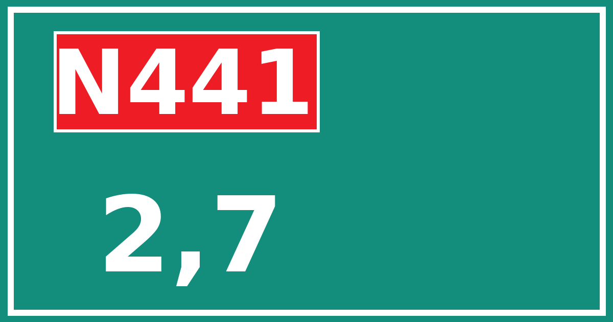 Hectometerbord N441 2,7