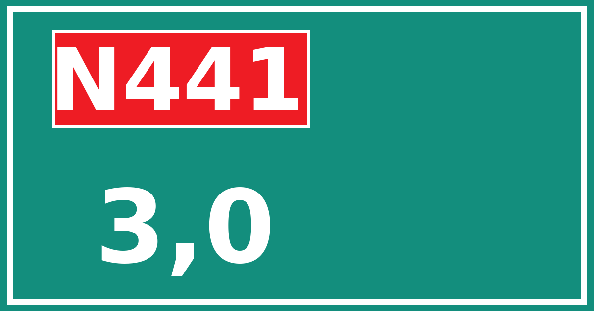 Hectometerbord N441 3,0