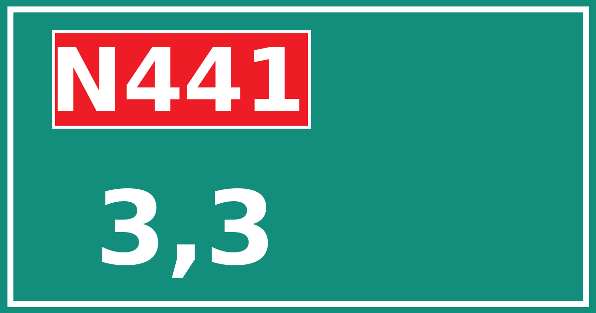 Hectometerbord N441 3,3