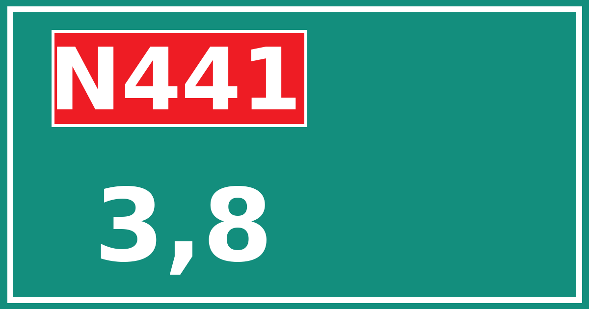 Hectometerbord N441 3,8