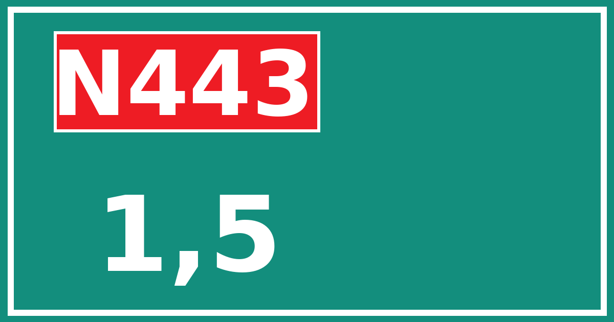 Hectometerbord N443 1,5