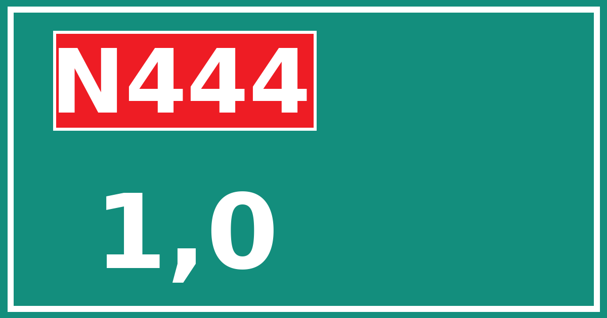 Hectometerbord N444 1,0