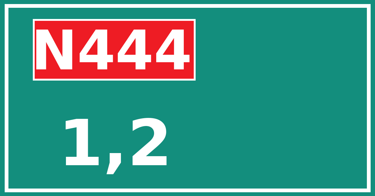 Hectometerbord N444 1,2