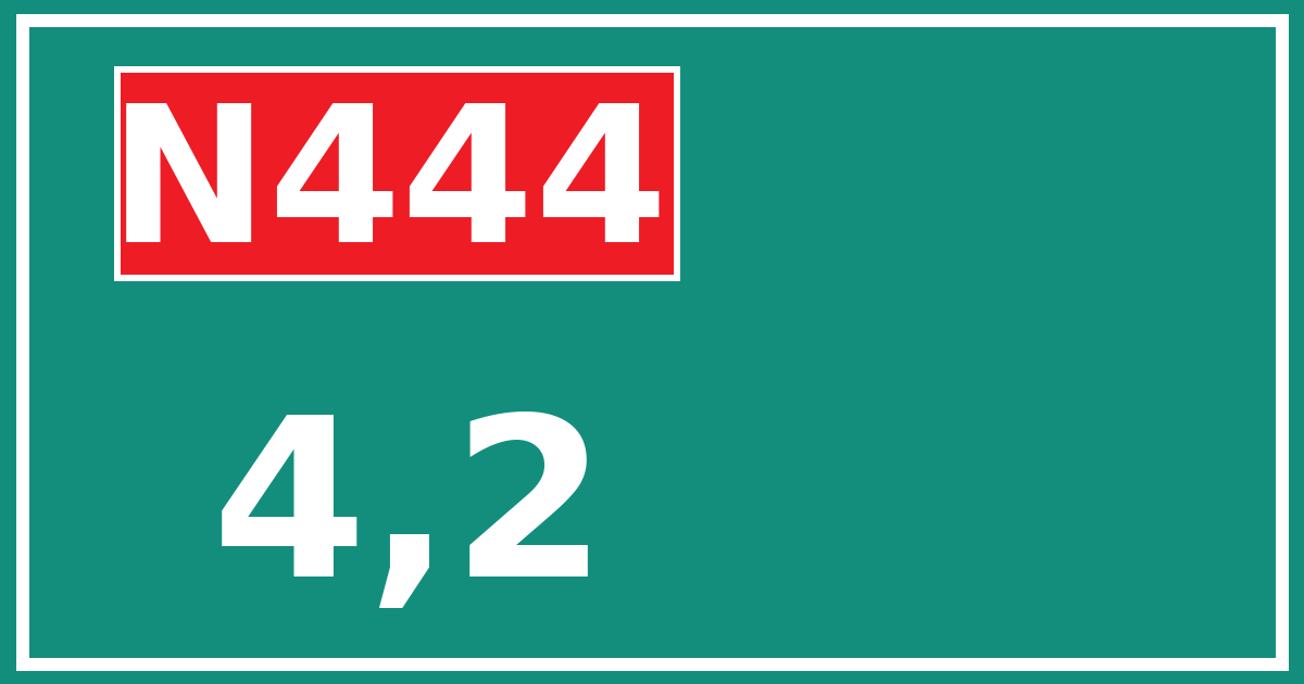 Hectometerbord N444 4,2