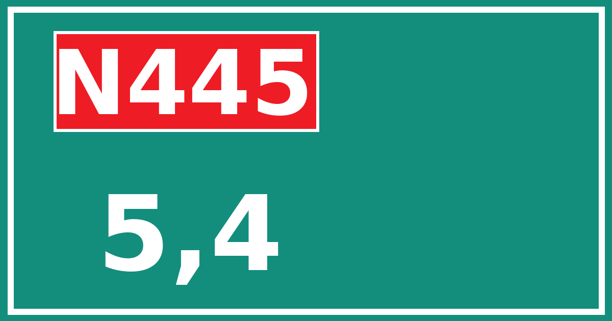Hectometerbord N445 5,4