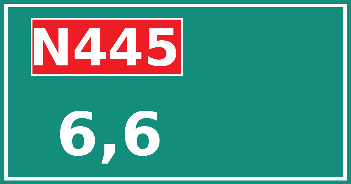 Hectometerbord N445 6,6