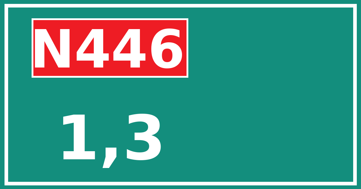 Hectometerbord N446 1,3
