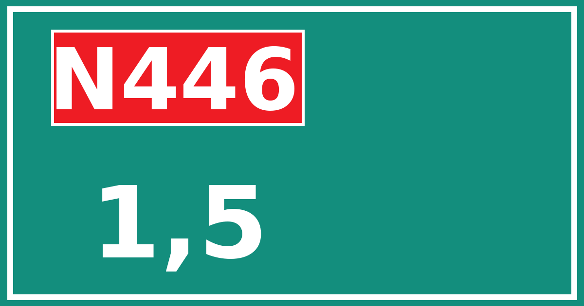 Hectometerbord N446 1,5