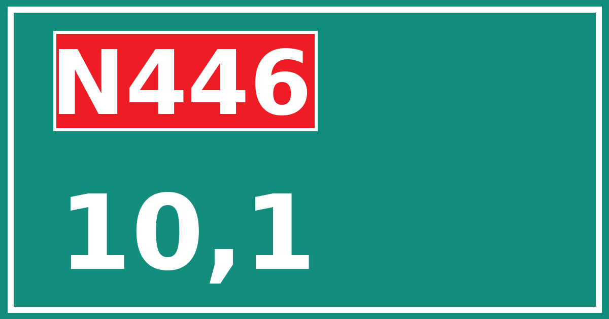 Hectometerbord N446 10,1