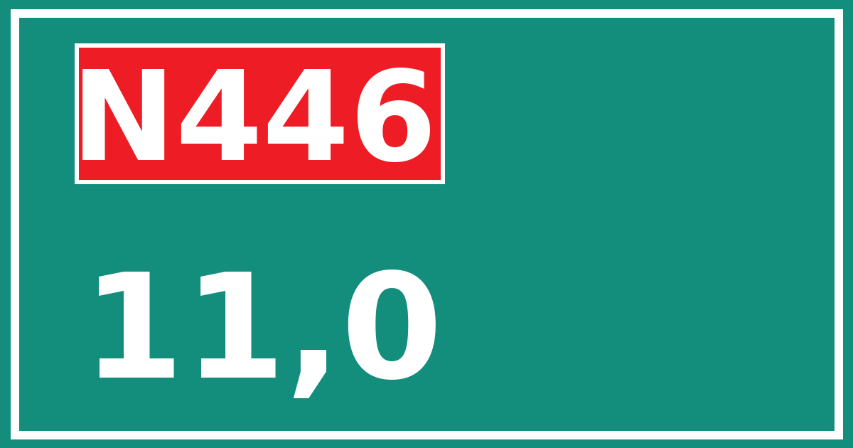 Hectometerbord N446 11,0