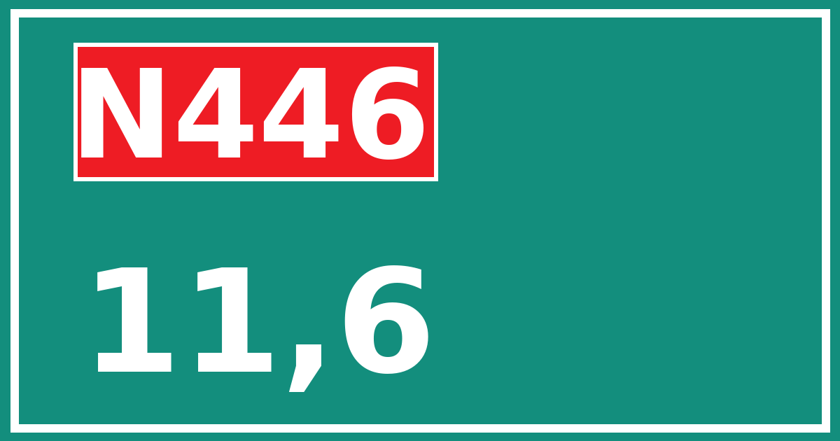 Hectometerbord N446 11,6