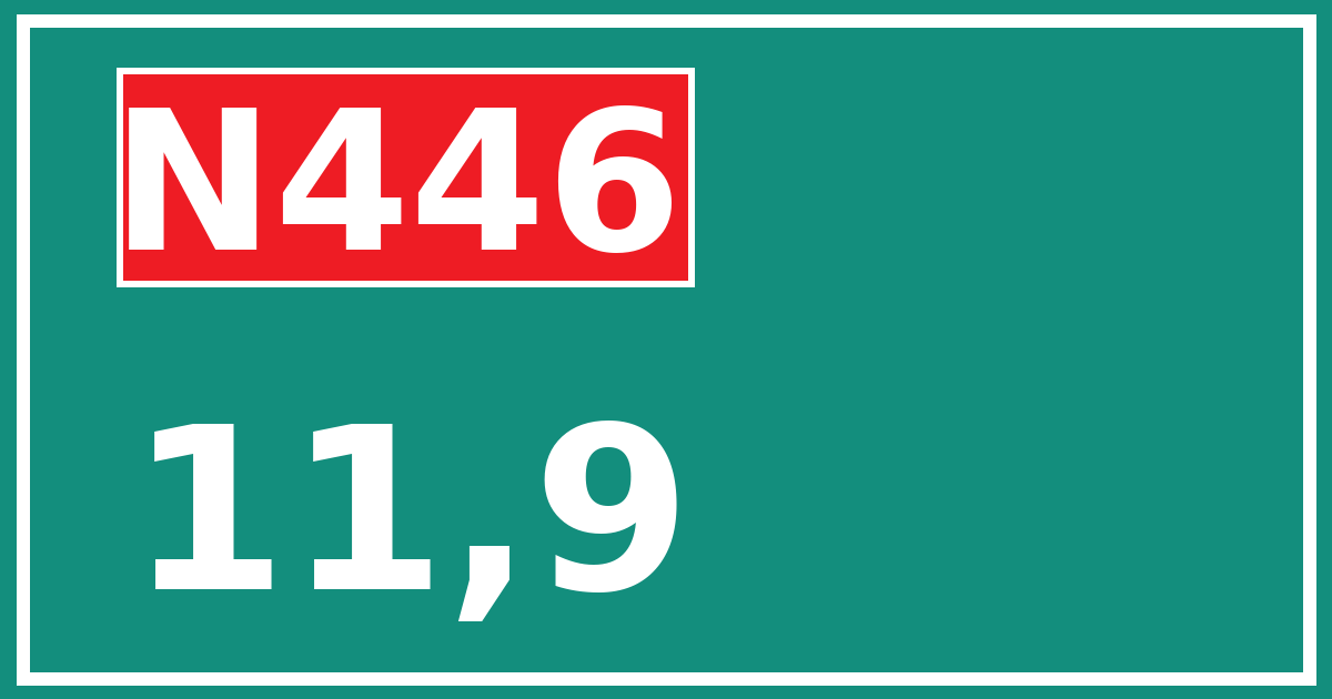 Hectometerbord N446 11,9
