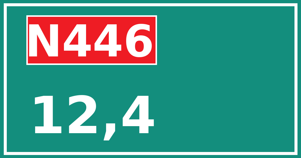 Hectometerbord N446 12,4