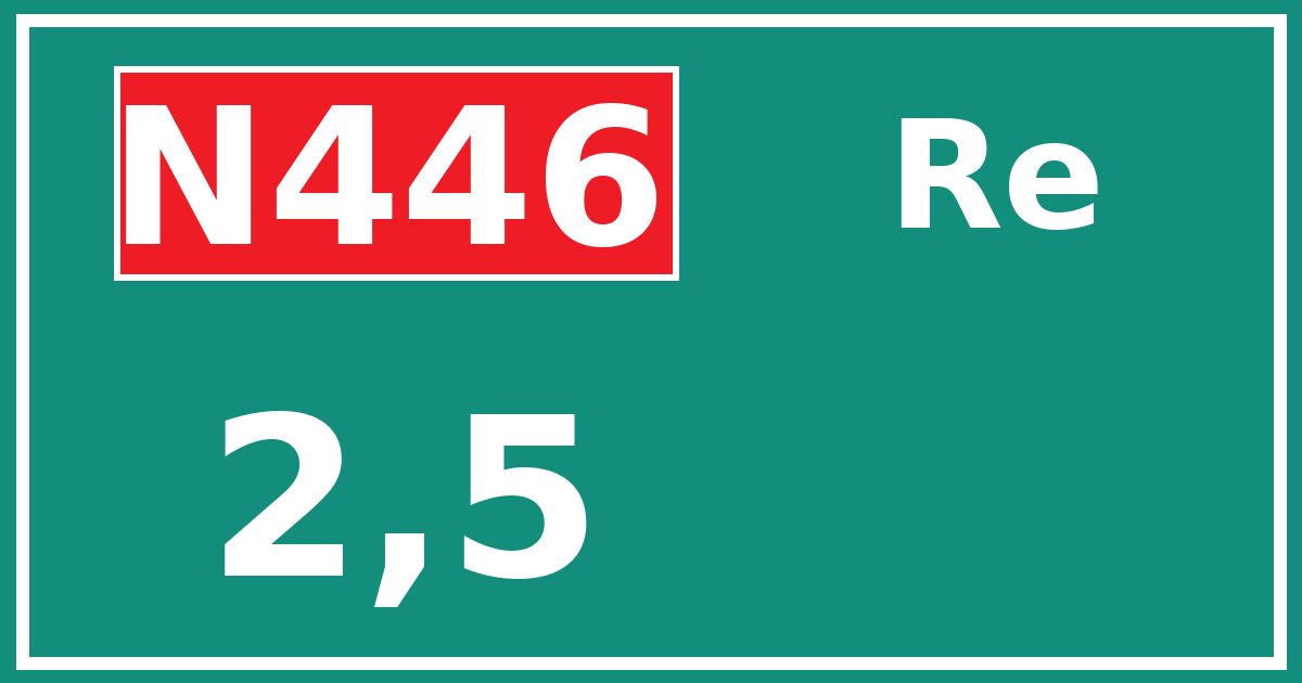 Hectometerbord N446 2,5 zijde Re