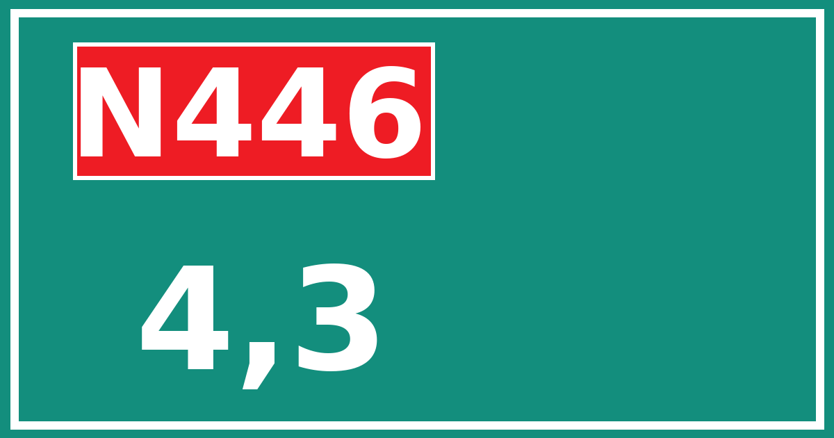 Hectometerbord N446 4,3