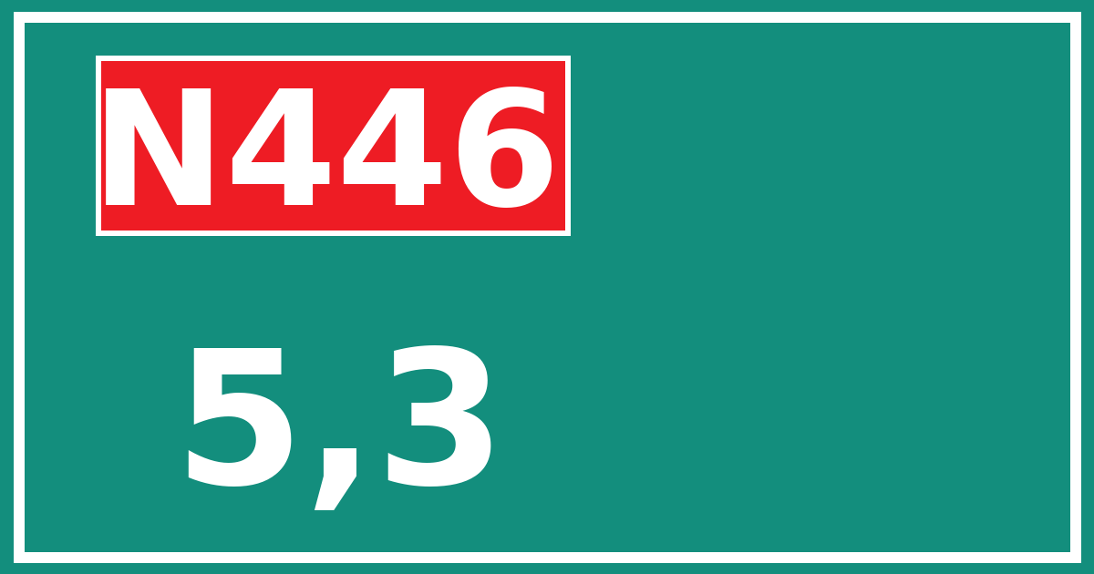 Hectometerbord N446 5,3