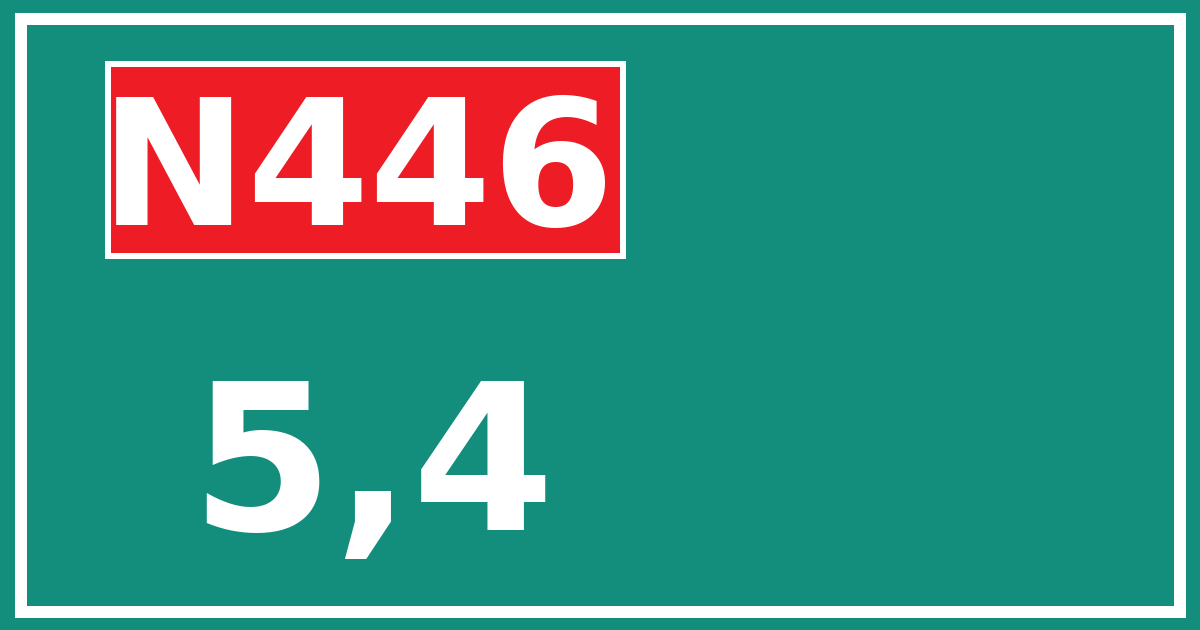 Hectometerbord N446 5,4