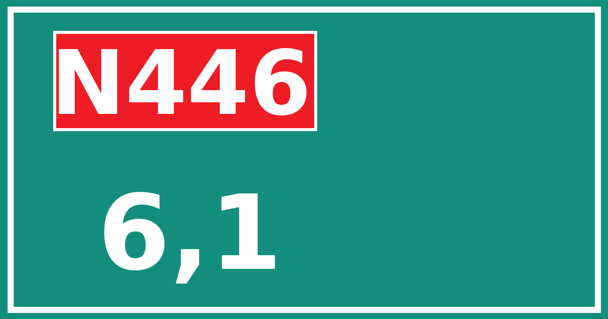 Hectometerbord N446 6,1