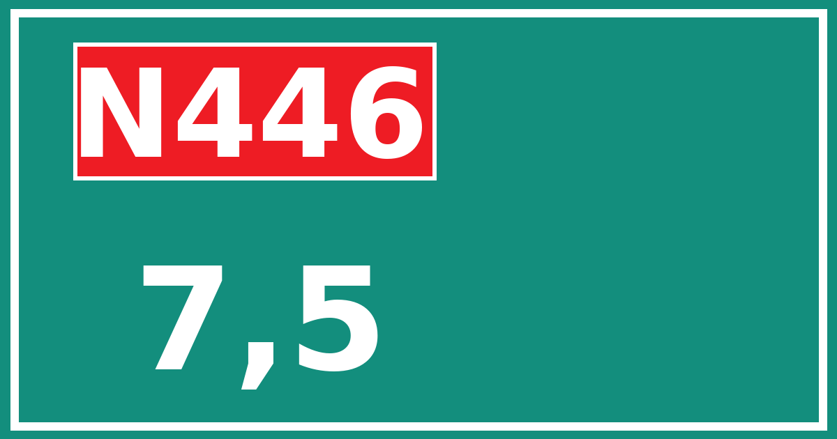 Hectometerbord N446 7,5