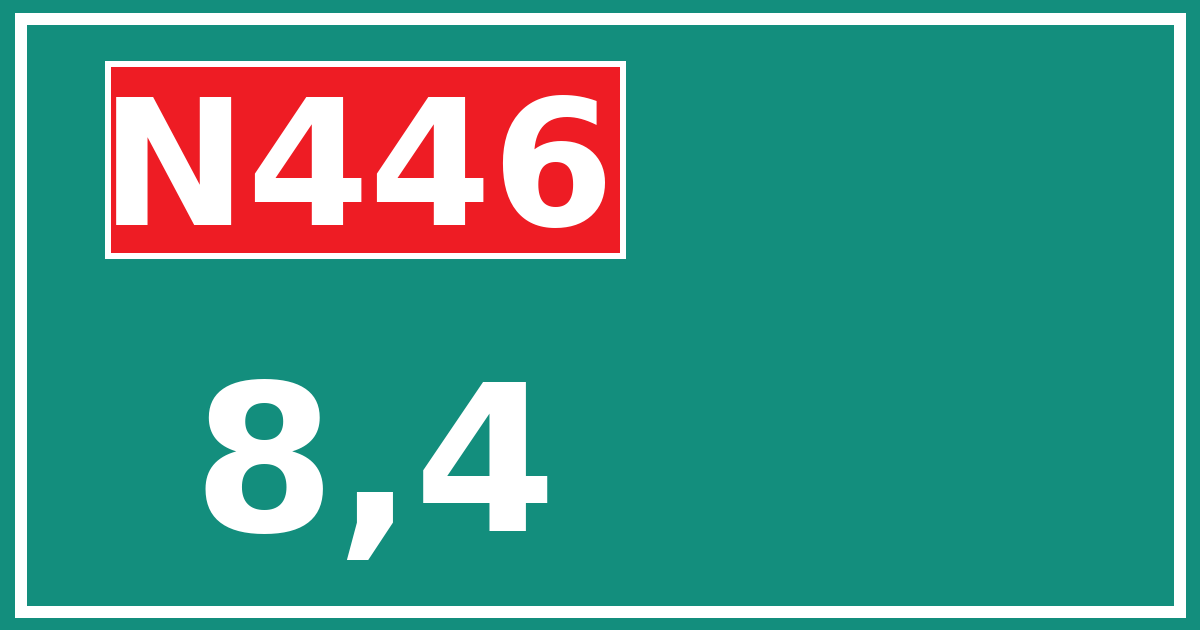 Hectometerbord N446 8,4