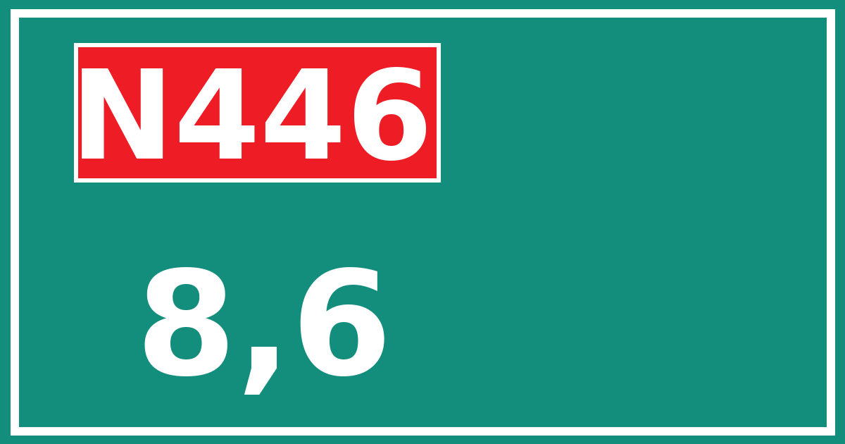 Hectometerbord N446 8,6