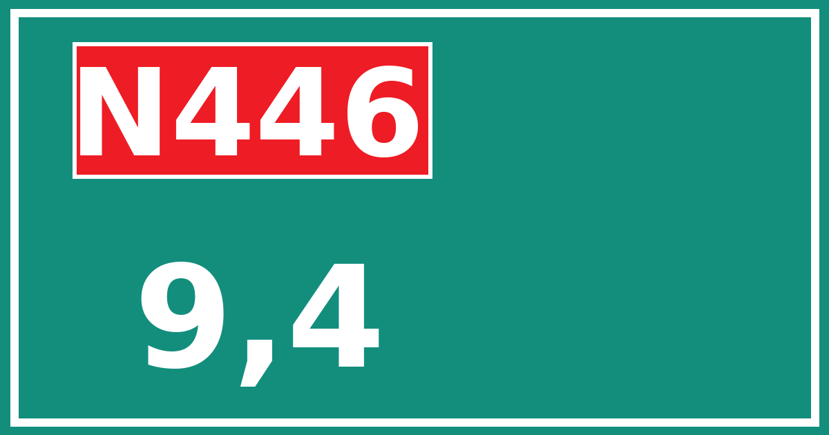 Hectometerbord N446 9,4