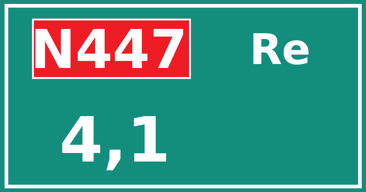 Hectometerbord N447 4,1 zijde Re