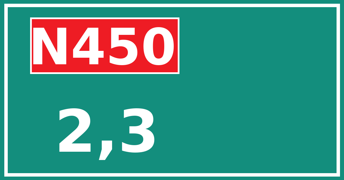 Hectometerbord N450 2,3