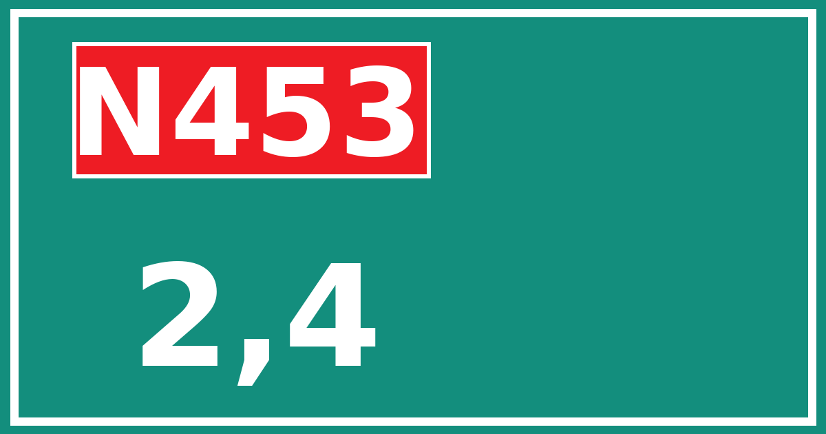 Hectometerbord N453 2,4