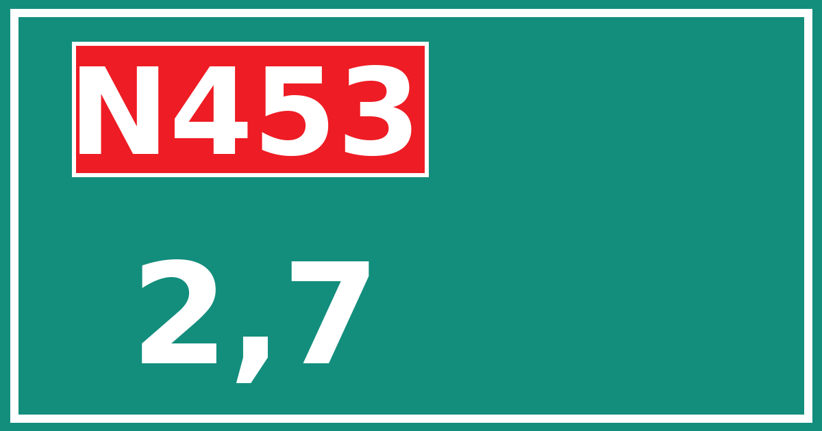 Hectometerbord N453 2,7