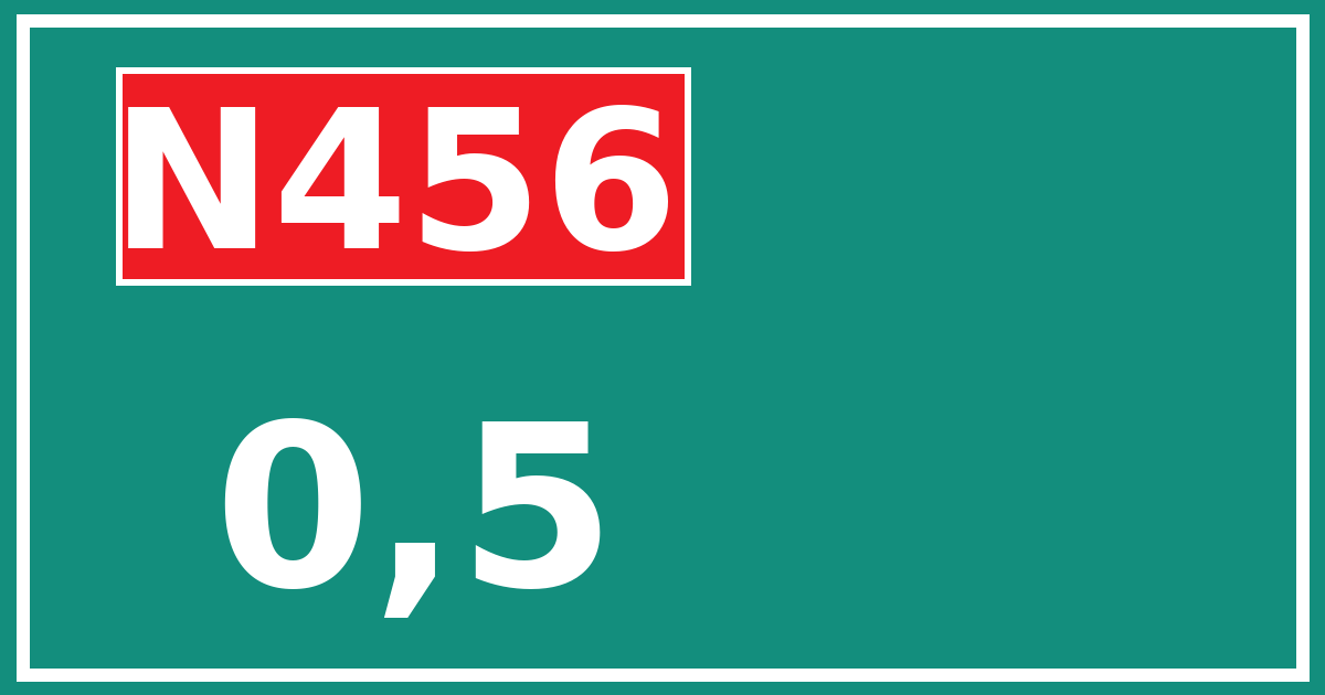 Hectometerbord N456 0,5
