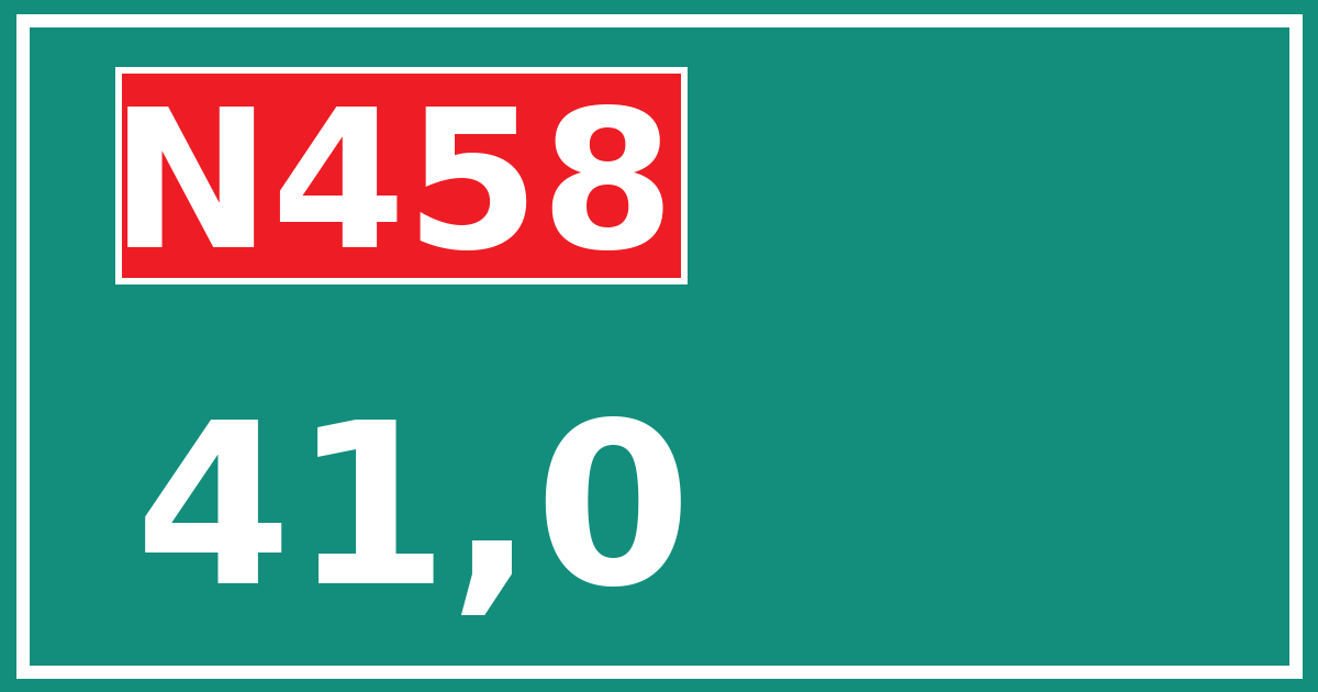Hectometerbord N458 41,0