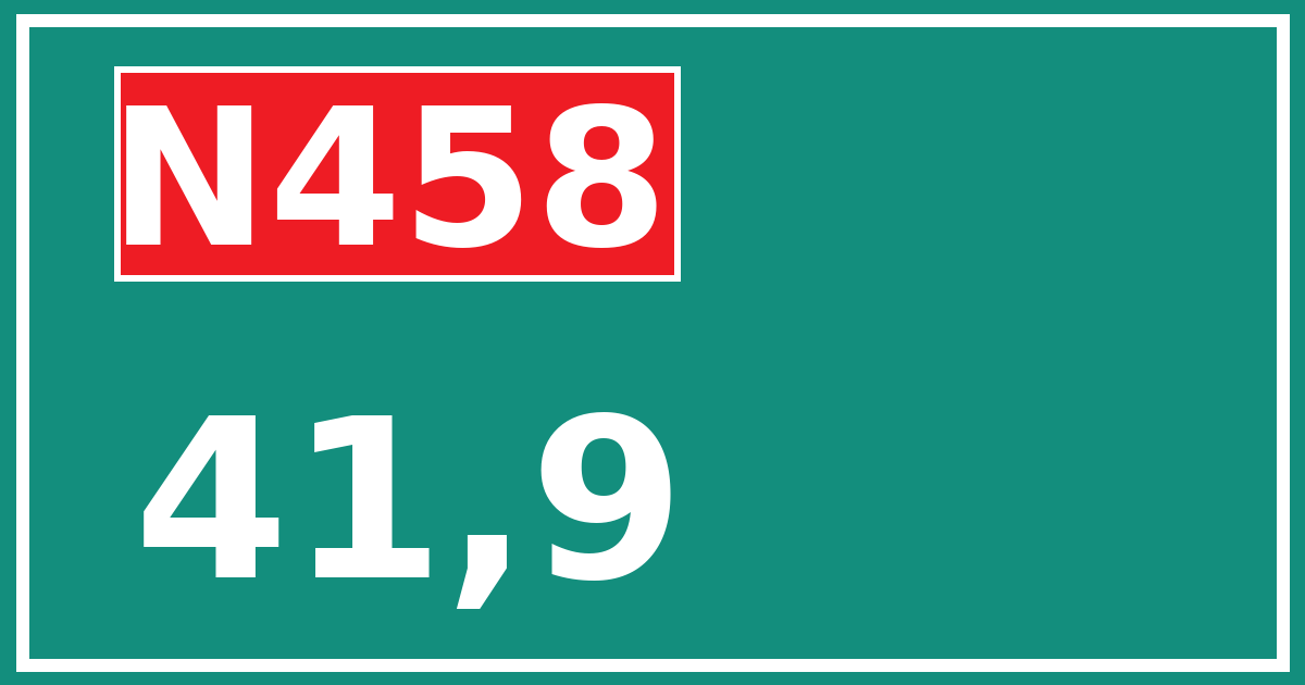 Hectometerbord N458 41,9